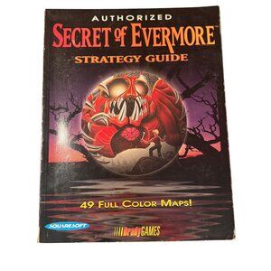 Authorized Secret Of Evermore Strategy Guide By BradyGames 49 Full Color Maps Sq